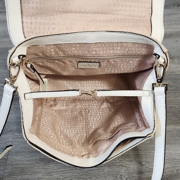 Kate Spade Laurel Wesley Place Leather and Tweed Satchel - Picture 11 of 15